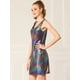 thumbnail image 4 of INSPIRE CHIC Vestido De Fiesta Club Mini Metalizado Brillo Atractivo Sin Mangas Para Mujeres Púrpura S, 4 of 6