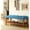 Light Blue, variant on Blue Fabric & Oak Finish Bedroom Bench - 40" W X 16" D 18" H Versatile And Stylish High With Legs 43" Package Depth, 8" For Home