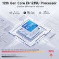 thumbnail image 2 of Oyzzraze 15.6"" FHD IPS Laptop, Intel Core i3-1215U (Beats i5-1135G7 Class), 8GB RAM, 512GB SSD, Windows 11 Home, Wi-Fi 6, Backlit Keyboard, Fingerprint, USB-C 65W Fast Charge, Bluetooth 5.2, 2 of 9
