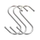 thumbnail image 1 of Ganchos redondos en forma de S, juego de 5 ganchos para estantes para ollas de cocina, perchas resistentes para ropa en forma de S, se adapta a la barra organizadora de utensilios, 1 of 5