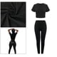 thumbnail image 4 of Traje de Yoga para niñas y ropa para ejercicio, ropa para ejercicio, mallas de manga corta, pantalón, conjuntos deportivos para Soledad Traje de entrenamiento para mujer, 4 of 10