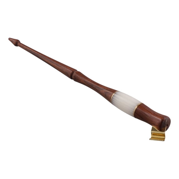 TOP! Wood Calligraphy Dip Pen English Copperplate Script Oblique Holder with Glass Nibs Accessories,A