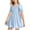 Blue, variant on Hiijoy Toddler Girls Solid Ruffle Mini Dress Square Neck Short Sleeve Dress, Sizes 2-10