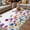 Purple Yellow, variant on Vintage Flowers Outdoor Rug for Patio/Deck/Porch, Non-Slip Large Area Rug 6 x 9 Ft, Watercolor Butterfly Dragonfly Daisy Beige Indoor Outdoor Rugs Washable Area Rugs, Camping Rug Carpet Runner
