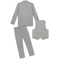 thumbnail image 3 of vastwit Mens Classic Fit Tuxedo Suit for Business Wedding Prom Party (Blazer Jacket & Vest & Pants) Gray XL, 3 of 6