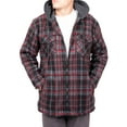 thumbnail image 3 of Visive 2-Pack Men Flannel Jacket - Big and Tall Zip Up Hoodie with Sherpa Lined Zip Up Hoodie - Fleece Plaid Shirt Jacket - Perfect for Hiking, Camping, & Everyday Winter Wear, 3 of 8
