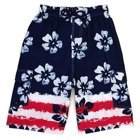 No Boundaries - Boy's Americana Swim Trunks