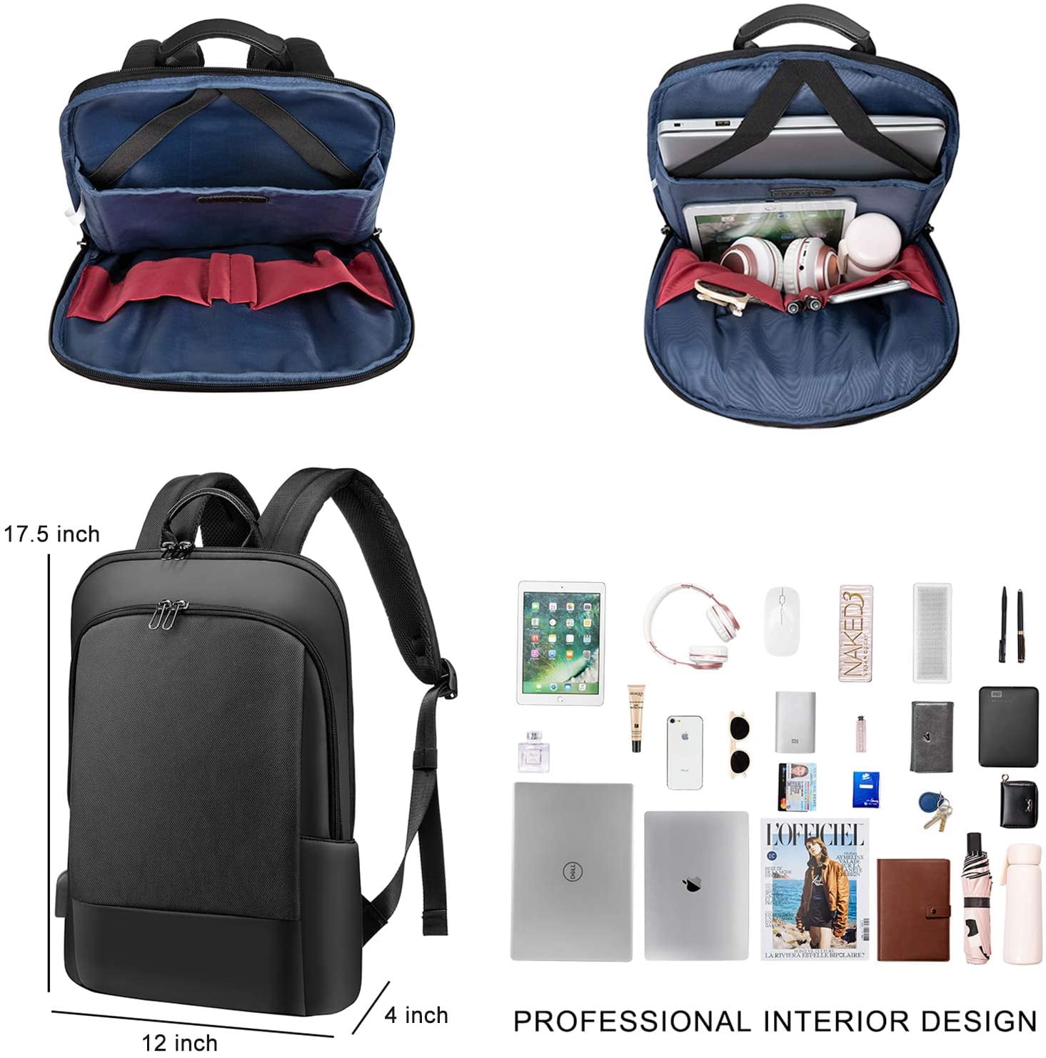 Women Unisex Bookbag Computer Bag Purse 
