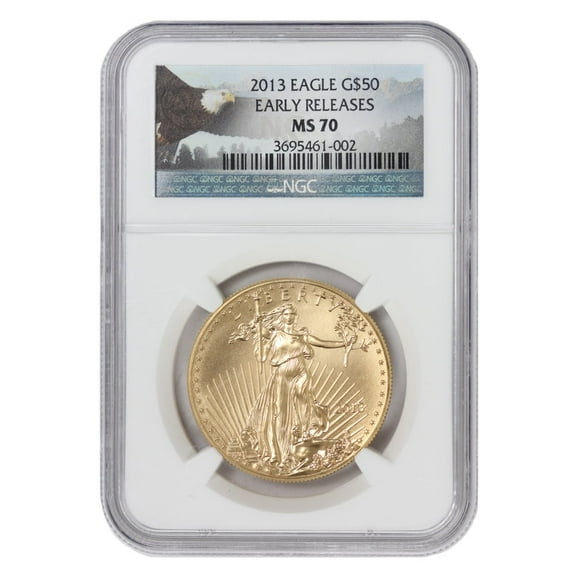 2013 1oz American Gold Eagle Coin MS-70 Early Releases Eagle Label $50 NGC MS70 U.S. Mint