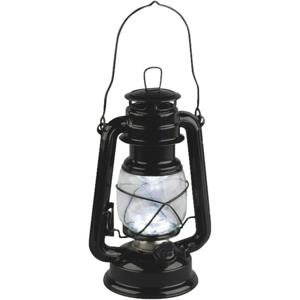 Gerson 41438 9.5" x 6.25" Black Metal 15 LED Hurricane Lantern