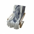 thumbnail image 4 of Adventure Soft Flannel Fleece Blanket, Sea Compass and Storm Tattoo Design in Celtic Style Tsunami Waves and Wheel, Cozy Plush for Indoor and Outdoor Use, 70" x 90", Dark Blue White, by Ambesonne, 4 of 6