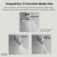 thumbnail image 6 of FORNO ACQUA AcquaFALL Shower, Polished Stainless Steel Finish, Overhead Rainfall Shower, 7 Way Diverter, Handheld Shower Head, Body Jets, 1.8 GPM Flow Rate, 6 of 14