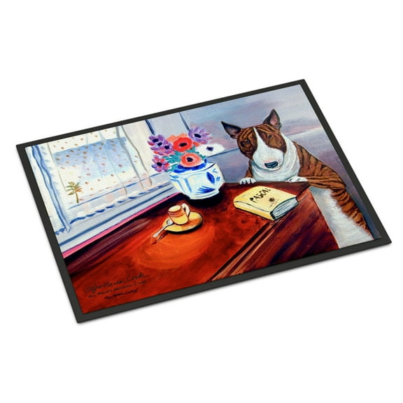 Carolines Treasures 7249MAT Bull Terrier Doormat 18x27 27"L x 18"W multicolor
