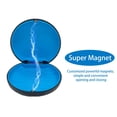 thumbnail image 3 of Retainer Case,Cute Slim Aligner Case Compatible with Invisalign,Customized Magnetic Closure Orthodontic Retainer Case (2 Pack Black + Blue Silicone), 3 of 3