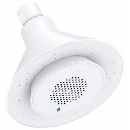 KOHLER MOXIE SINGLE-FUNCTION SHOWERHEAD WITH WIRELESS SPEAKER, 2.0 GPM, WHITE