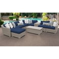 thumbnail image 2 of Coast 10 Piece Outdoor Wicker Patio Furniture Set in Navy, 2 of 2