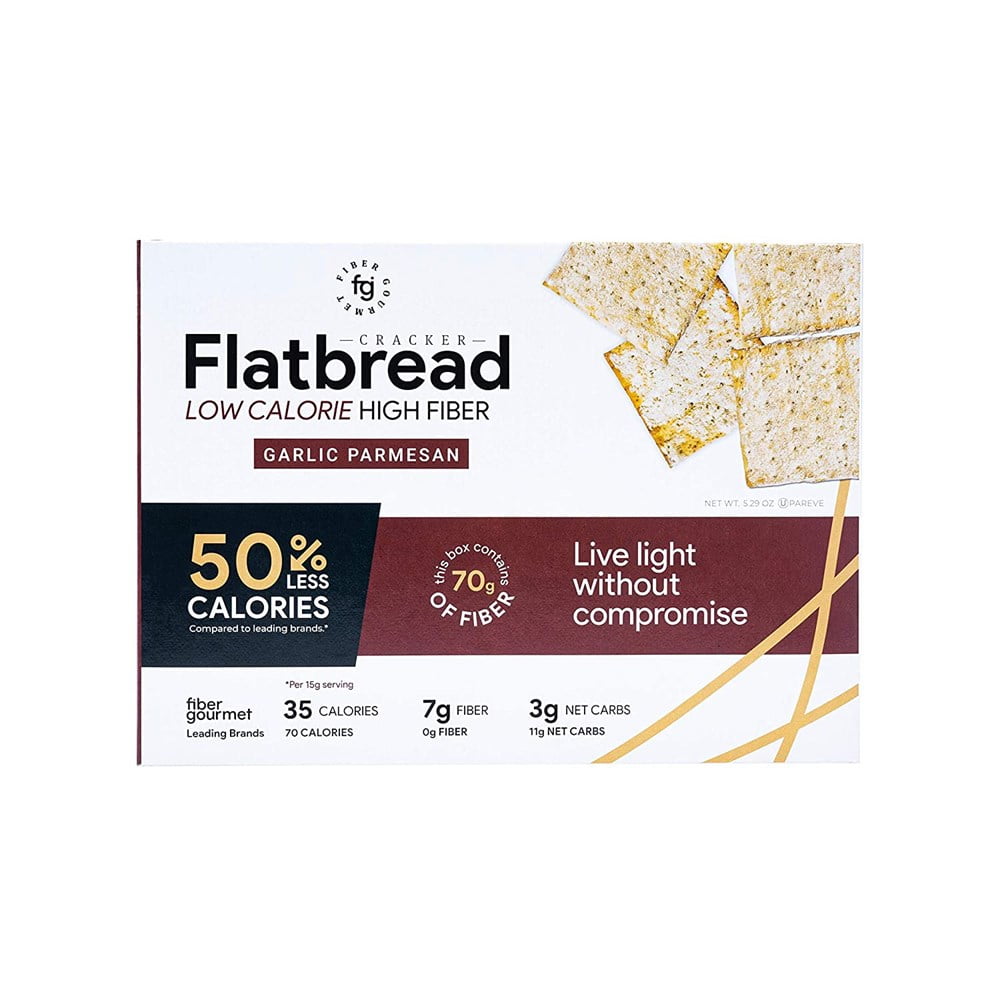 Fiber Gourmet, Flatbread Cracker, Low Carb, High Fiber 3g Net Carb