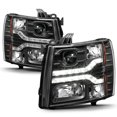 thumbnail image 2 of AKKON - For Chevy Silverado Pickup Truck Dual LED DRL Black Housing Projector Headlights Lamps, 2 of 7