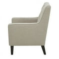 thumbnail image 4 of Bowery Hill 19"H Button-Tufted Fabric Accent Chair in Beige/Warm Walnut, 4 of 10