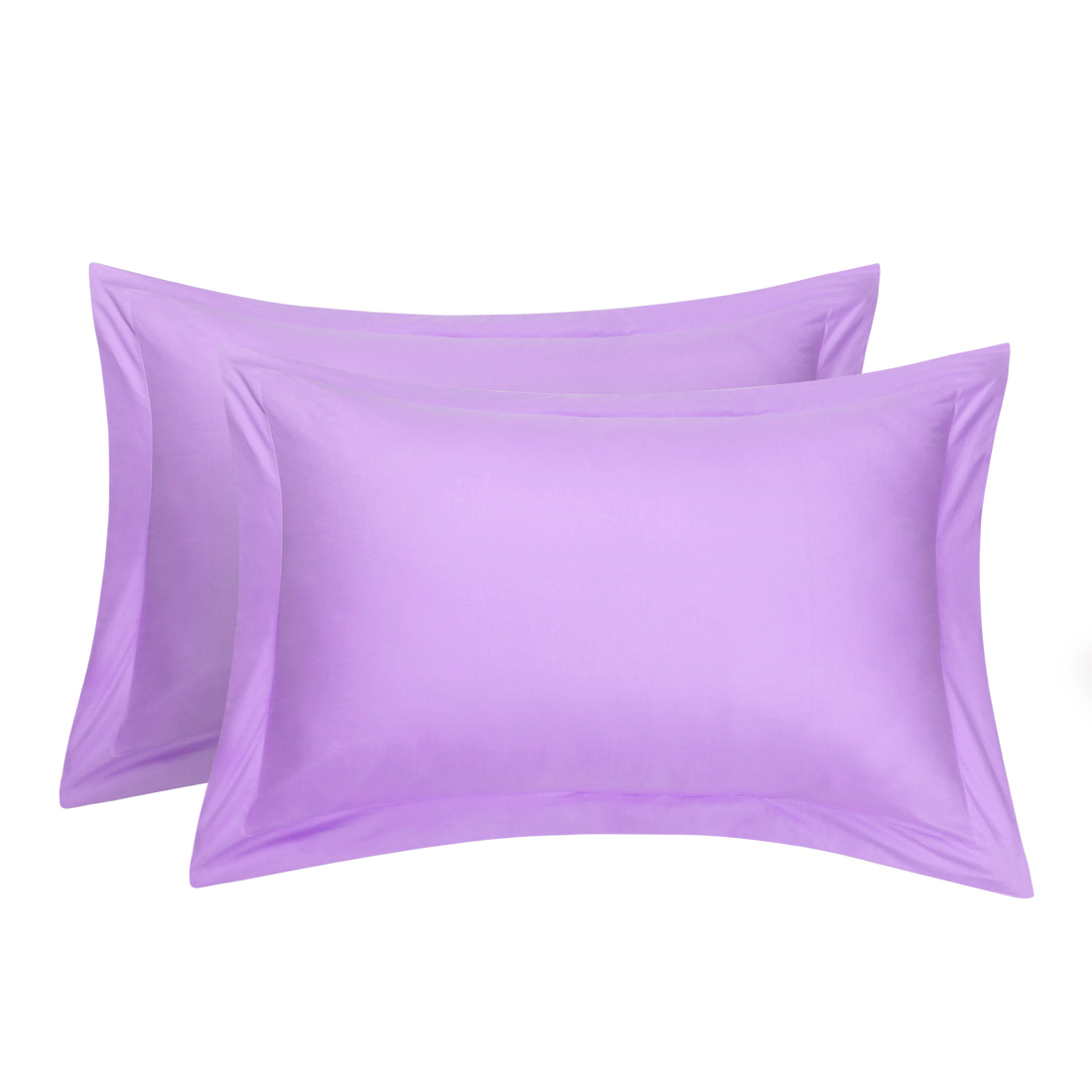 Boudoir Cotton Pillow Shams Oxford Pillowcases Lilac 20 x 36 Inch Set