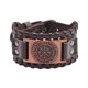 thumbnail image 2 of para Hombre de Cuerda de material cuero Brazalete - PU de material cuero color Cuero PU Marrón Yinane Pulseras anchas de puño, 2 of 8