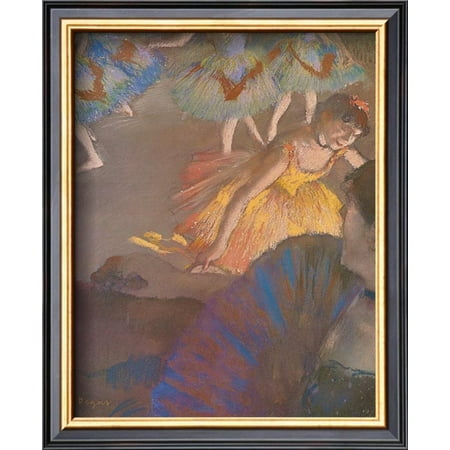 Fan Art - Ballerina and Lady with Fan Framed Art Print Wall Art By Edgar Degas - 9x11