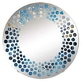 thumbnail image 2 of Designart "Fantastical Waterfalls of Gravity" Waterfall Polka Dot Round Wall Mirror - Landscapes Oval Printed Decorative Mirror - Multiple Color Options, 2 of 5