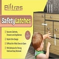thumbnail image 2 of Bistras Adjustable Child Safety Locks, 6 Pack - Latches to Childproof and Baby Proof Cabinets, Appliances, Drawers with Extra Strong 3M Adhesive, 2 of 3
