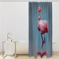thumbnail image 2 of Flamingo Waterproof Printed Shower Curtain Set with Hooks for Bathroom Decoration, 2 of 6