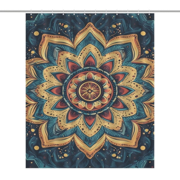 Bohemian Mandala (1) Shower Curtain Bathtub Decor Bathroom Fabric Waterproof Curtains Shower