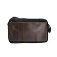 thumbnail image 4 of ISMART Waxed Canvas Shoulder Bag with Full Grain Leather, Waterproof Travel Shoulder Bag, 4 of 5