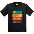 thumbnail image 3 of Inktastic Eat Sleep Jiu Jitsu Repeat Youth T-Shirt, 3 of 5