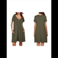 thumbnail image 3 of Camisones para Mujer, de Corta, con Bolsillos y Estampado Floral. Verde M, 3 of 6