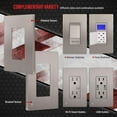 thumbnail image 5 of ENERLITES Elite Series Screwless Decorator Wall Plate Child Safe Outlet Cover, Size 1-Gang 4.68" H x 2.93" L, Unbreakable Polycarbonate Thermoplastic, SI8831-NK-10PCS, Nickel (10 Pack), 5 of 5