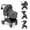 Gray, variant on Gromast 3-in-1 Baby Stroller with Bassinet Mode, Convertible Bassinet Stroller for Newborn Infant Toddler with Reversible Seat, UPF 50+ Canopy & Cup Holder - Black