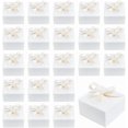 thumbnail image 1 of 30 cajas de regalo blancas plegables de papel para dulces, ideales para fiestas. Incluyen cinta., 1 of 9