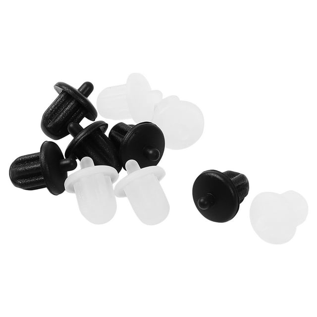 Clear Black Rubber 6.35mm Audio Jack DVD Microphone Antidust Cover 10PCS