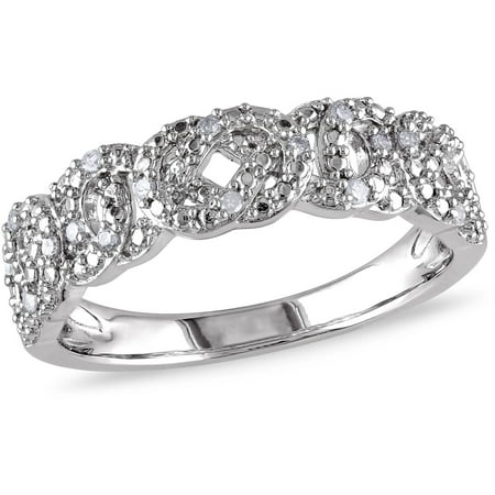 Miabella 1/10 Carat T.W. Diamond Sterling Silver Infinity Ring
