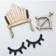 thumbnail image 2 of GoldSleepy Eyes Decoración de pared Pestañas Decoración de pared Pestañas de madera Pegatinas de pared Prop esquí esquí Gafas de esquí, 2 of 5