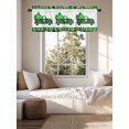 thumbnail image 3 of Kitchen Valances for Window, St. Patrick's Day Shamrock Light Filtering Rod Pocket Valance Curtain, Green Black Checkered Truck Short Curtains Window Topper for Bedroom Bathroom Living Room 54x18in, 3 of 9