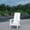 White, variant on Merrick Lane Modern 2 Slat Back All-Weather Poly Resin Wood Adirondack Chair in White