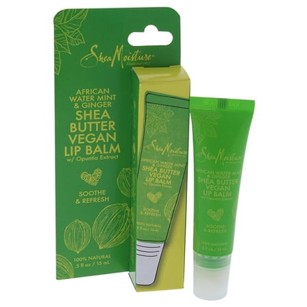 African Water Mint & Ginger Shea Butter Lip Balm by Shea Moisture for Unisex - 0.5 oz Lip Balm