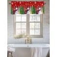 thumbnail image 6 of Christmas Tree Snowman Valances for Windows Xmas Snowflakes Buffalo Plaid Red Kitchen Valance Curtain Rod Pocket Small Curtains for Cafe Bathroom Laundry Basement 42" x 18", 6 of 8