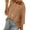 1# Khaki, variant on Crochet Tops for Women Summer Scoop Neck Short Sleeve Sweater Casual Hollow Out Knit Tops Pullover Shirts Beach Black M