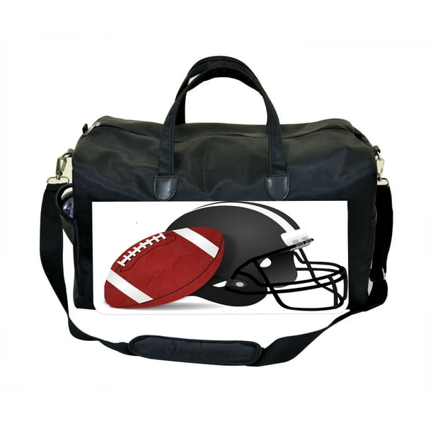 Football Equipment Large Black Duffel Style Weekender Carry On Satchel