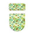 thumbnail image 5 of HELLHERO Green Four-Leaf Clovers Soft Easy to Install 2 Pcs Set with Stretch Toilet Top Cover Easy Care, 5 of 8
