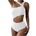 thumbnail image 1 of Bikini de color sólido para mujer Traje de baño dividido Conjunto de ropa de playa OAVQHLG3B Store lin121212, 1 of 4