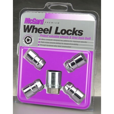 McGard Wheel Locks, M12 x 1.5, Cone Seat Style, Dual Hex Size 19mm/21mm, Set of 4