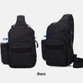 thumbnail image 2 of Bolsa De Pecho Molle Termos para agua Bolsa De Pecho Molle Bolsas de chaleco informales para hombre, bolsa de lona segura para el pecho para hombre, para viajes de senderismo (negro), 2 of 5