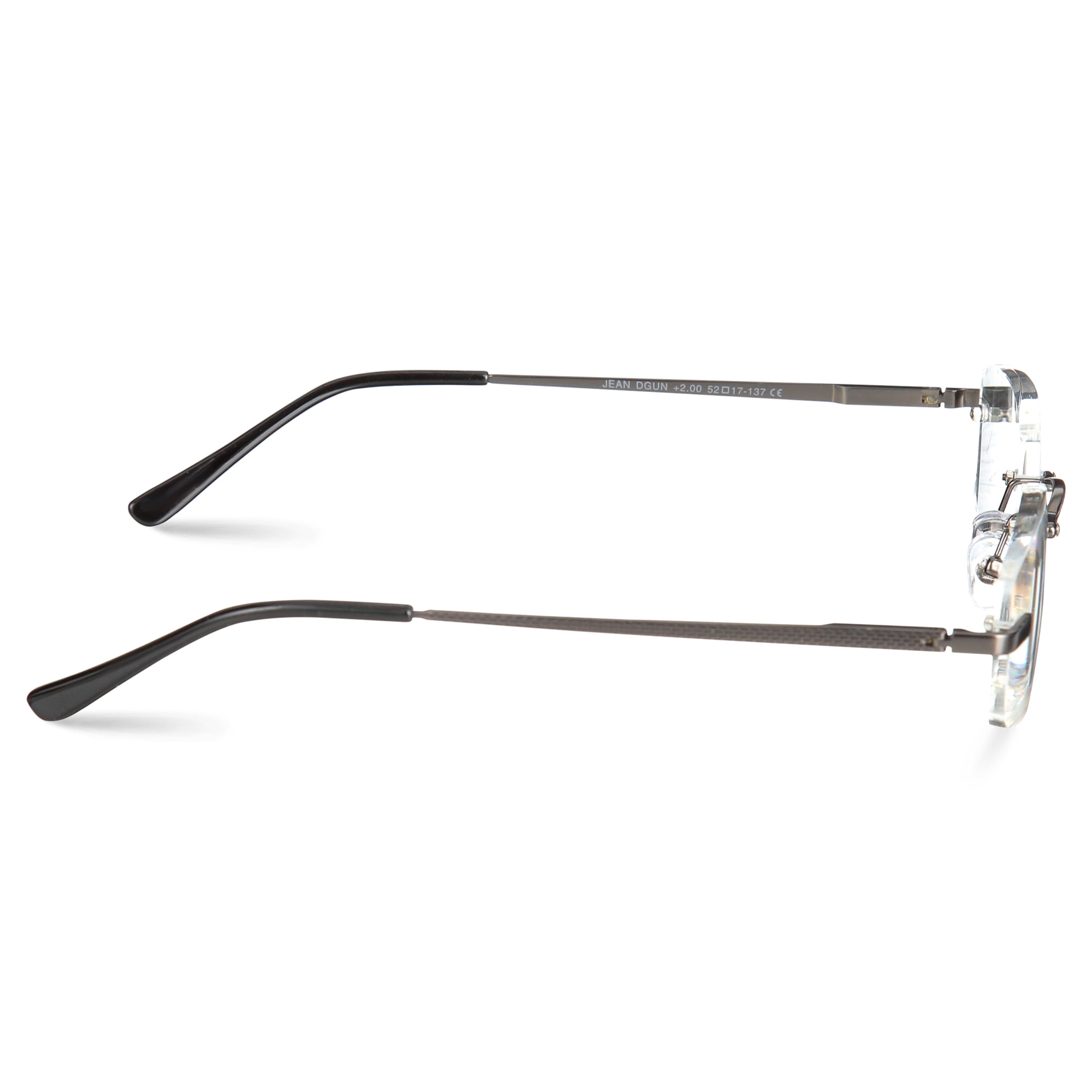 M+ Readers 180° Flex Temples Jean Dgun +2.00 Reading Glasses with Case